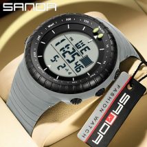 SANDA Mode Herrenuhr Militär Outdoor Sport Elektronik Armbanduhr Wasserdicht LED Analog Digital Multifunktions Herrenuhr