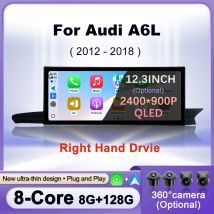 Right Hand Drvie For Audi A6 A6L A7 C7 2012-2018 Android 14 Wireless CarPlay Car Radio Multimedia WIFI DSP Stereo GPS Navigation