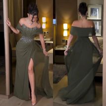 Customized Formal Evening Dress Bespoke Occasion Pleat Off-the-shoulder Long Dresses Woman Elegant Party Glitter Sexy