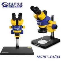 MECCANICO MC75T-B1/B3 HD 7-45X Microscopio stereo trinoculare con zoom continuo per strumento microscopio di riparazione componenti PCB della scheda madre