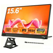 Amoudo Monitor portatile da 15,6 pollici 1920x1080P estende il display Pannello LCD IPS Penhole Stand VESA USBC Mini HDMI Display mobile