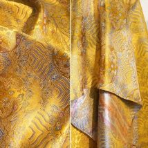 Chinesischen Stil Brokat Stoff Handgemachte Hause Nähen Gold Drachen Jacquard Textil Tang-anzug Hanfu Qipao Designer Handwerk Materialien