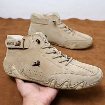 Botas de hombre, zapatos informales de invierno para motocicleta, zapatillas altas impermeables, calzado de lujo, 2023