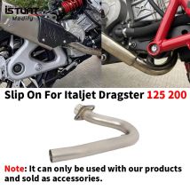 Motorrad Voll systeme Auspuff entkommen Moto Spezial zubehör Front Link Pipe Slip On für Italjet Dragster