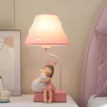 Lampada da scrivania in resina creativa nordica minimalista dei cartoni animati Lampada da comodino per camera dei bambini Lampada decorativa per studio camera da letto soggiorno