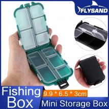 Flysand Mini Angel box 10 Fächer Aufbewahrung sbox Angel gerät Box Angel köder Löffel Haken Köder Box Gadget Box Pesca Box