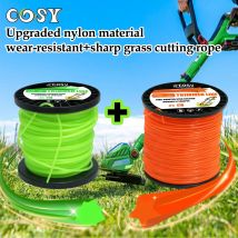 2.4mm130m Nylon forma ottagonale Tagliabordi Linea Trimmer Testa Stringa per tagliaerba Rotolo Corda per erba Linea Decespugliatore Fili