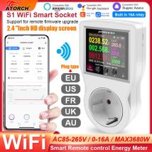 AC 220V Tuya Vita Intelligente Presa WiFi Frequenza di Alimentazione Digitale Contatore di Energia Regolatore di Tempo Elettrico Amp KWh Interruttore Remoto Watmetro