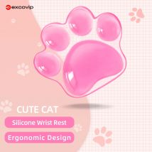 EXCO-almohadilla ergonómica de silicona para reposamuñecas, cojín de mano con pata de gato, suave para oficina, ordenador, portátil, Gaming, alivio del dolor