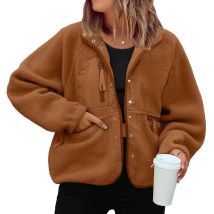 Winter Jacken Autumn Winter Women's Versatile Jacket Sports Casual Sweatshirt Buttons Chamarras Invierno Mujeres Oberbekleidung