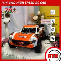 Q130 1:14 70 KM/H 4WD RC auto con motore senza spazzole leggero telecomando auto ad alta velocità Drift Monster Truck giocattoli per adulti bambini