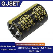 1pcs 550V 150uf JCCON Capacitor Black Gold 450V 500V 550V 150uf Inverter Power Adapter Aluminum Electrolytic Capacitor 25mmx40mm