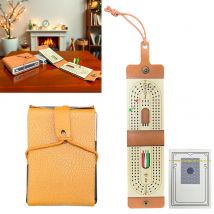 Hölzernes Cribbage-Brettspielset, lustiges Tischspiel mit 6 Klammern und Spielkarten, Spiele für 2–4 Spieler für Erwachsene und Kinder