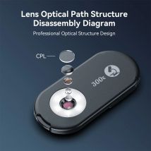 APEXEL Nano Zoom 300X Microscope Lens Mobile Phone Camera Lens Kit Mini Macro Lenses with LED Light for almost All Smartphones