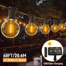 21M LED Fata String Light Globo Party Ghirlanda 68FT G40 Patio Luce Bianco caldo Trasparente Catena di lampadine vintage per cortile esterno De