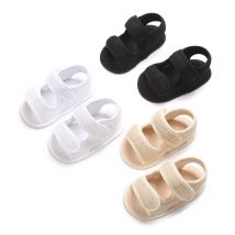 0-1Year Neugeborenen Baby Junge PU Leder Einfarbig Sandalen Sommer Weiche Sohle Flache Schuhe Infant Nicht-Slip erste Wanderer