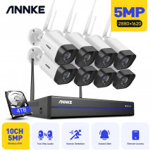 Annke WAS500 H.264 + 5MP Wireless CCTV System 8CH NVR Kit di videosorveglianza Audio bidirezionale WIFI 8/4Pcs telecamera di sicurezza IP 3.6MM
