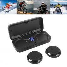 Motorcycle Helmet Speakers HiFi Sound Motorcycle Bluetooth Headset 50 Hours Battery Life for Outdoor Sports Skiing Climbing