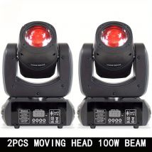2PCS Moving Head Strahllicht 100W DMX512 12CH 540 ° Pan 16-Bit motorisierte Bühnenleuchte mit Regenbogenflusseffekt