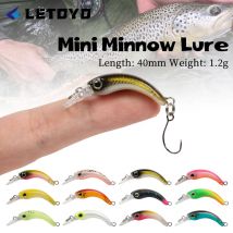 LETOYO Mini Trota Richiamo 1.2g Galleggiante Minnow Trota Richiamo di Pesca Micro Esche Dure Esche Artificiali Wobblers Per Trota Spigola Persico
