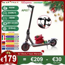 JUICEASE AP07 Scooter elettrico 600W Motore potente 36V 10.5AH 35KM A lungo raggio con luci di svolta Doppio assorbimento degli urti EScooter