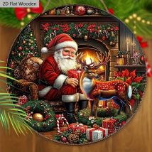 2D Flat Christmas Sign - Front Door Decorative Pendant, Wall Hanging Decorations - Ideal Christmas Decorations