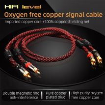 Hi-Fi Fine RCA Cable Wysokiej jakości kabel audio 4N OFC HIFI 2RCA-2RCA męski do męskiego Niezależne ekranowanie rdzenia głównego Jedna para