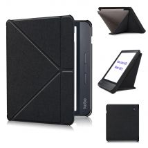 Stand Case For Kobo Libra H2O 7" EReader Ebook Pocket Pouch Premium Leather Multiangle Origami Model N873 Protective Shell Cover