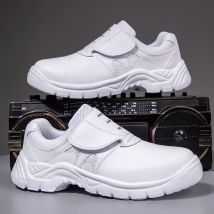 Scarpe antinfortunistiche da lavoro bianche per uomo Donna Scarpe da lavoro con puntale in acciaio Scarpe di protezione di sicurezza alla moda Stivali antinfortunistici antiforatura