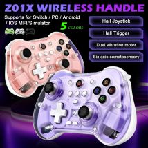 Z01x Wireless Controller HD Dual Vibration Motor BT 6-Achsen-Bewegungssensor Unterstützung Turbo W Hall Joystick für Schalter/PC/iOS/Mac/und