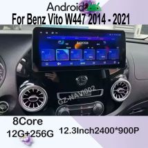 2400*900P Android 15 Car Radio For Benz Vito W447 2014 - 2021 Stereo Wireless Carplay GPS Navigation Video Player  BT Auto Tool