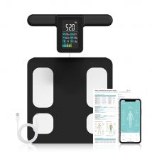 Fitdays Scale for Body Weight and Fat Percentage, 8 Electrodes High Precision Scale for BMI 20 Body Composition Measurement