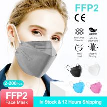 Mascarilla reutilizable FFP2 KN95 para adulto, máscara facial de 4 capas con filtro, a prueba de polvo, CE