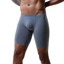 Männer Trunk Lange Bein Boxershorts Beutel Unterwäsche Eis Seide Atmungsaktive Höschen Tragen-Beständig Boxer Shorts Sport Fitness Unterhosen
