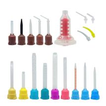50 pz Punte di Miscelazione Dentale Materiali di Impressione Laboratorio Protesi Tubi di Colore Gomma di Silicone Usa E Getta Testa Mista Materiale Odontoiatria