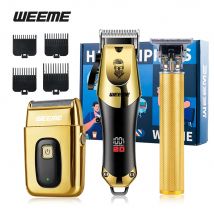 3-in-1 USB Rechargeable Men's Barber Kit, Wireless Hair Clipper & Beard Trimmer for Home/Salon, Perfect Gift for Men