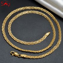 Collana a catena a maglie placcata oro 18 carati per donna Uomo Croce 5 mm di larghezza Girocollo color oro Classico alla moda da indossare ogni giorno Regalo per la festa nuziale