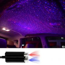 Mini Led dwugłowy dach gwiaździsta lampka nocna projektor atmosfery samochodu Usb Galaxy Light Home