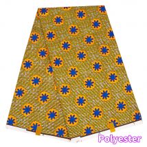 African Real Wax Print Fabric Organic 100% Polyester VeritableWax High Quality 6 Yards 3Yards African Fabric For Party Dress A-2