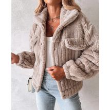 Frühling Frauen Mäntel Elegante drehen-unten Kragen Mit Knöpfen Jacke Y2K Chic Kleidung Lange Hülse Lose Dicken Mantel Outwear