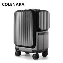 COLENARA ABS + PC-Kabinengepäck, USB-Aufladung, Boardingbox, multifunktionaler 20-Zoll-Trolley mit Rollen, Rollkoffer