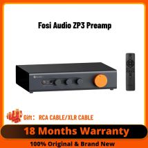 Fosi Audio ZP3 Balanced Preamp with Remote control  3-in/3-out XLR/RCA/SUB OUT Pre Amplifier with HPF High Pass Filter