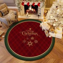 VIKAMA Weihnachten Kristall Samt Teppich Wohnzimmer Schlafzimmer Festliche Rote Ambiente Weihnachtsbaum Dekorationen Teppich Home Decor