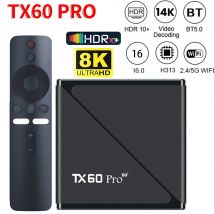 Smart TV Box TX60 PRO Android 16 TV Box 14K 2.4G 5G Dual WiFi 6 Set-top Box Video Media Player 16G 256G Home Set Top Box 2025