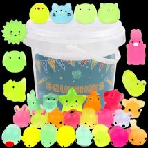 12/36 sztuk dla dzieci Kawaii zwierzęta Squishies Mochi gniotki świecące w ciemności upominki na