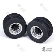 LESU1/14 Reifen 52 mm Durchmesser LKW-Aluminiumlegierungsrad W-2020 Tamiya Traktor Auflieger Anhänger DIY-Modell