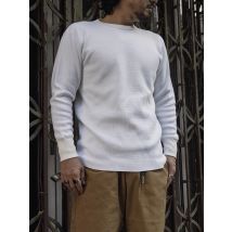 Camicia termica Waffle Non Stock T-shirt a maniche lunghe da uomo con girocollo pesante da 400 g