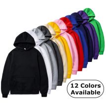 Herbst Winter warme Fleece gefütterte Hoodies für Männer Frauen sportliche lässige Kapuzen pullover Unisex einfarbige Basic Pullover Tops