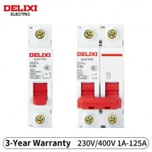 DELIXI DZ47s 1P/2P 6A 10A 16A 20A 25A 32A 40A 50A 63A Leistungsschalter 230V/400V MCB DIN-Schienenmontage AC-Trennschalter