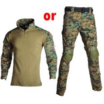 Militär Uniform Männer Frauen Im Freien Airsoft Paintball Kleidung Taktische Camouflage Shirts Cargo Hosen mit Ellbogen/Knie Pads